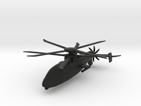 Sikorsky S-97 Raider Scout Helicopter in Black Premium Versatile Plastic: 1:72