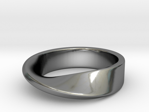 Möbius Ring in Fine Detail Polished Silver: 5.25 / 49.625