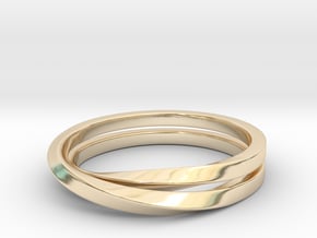 Möbius Double Ring in 14K Yellow Gold: 5.25 / 49.625