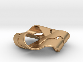 Mobius Strip with Sinusoid Channel - Rounder in Natural Bronze