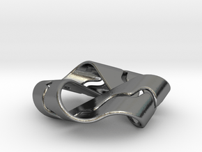 Mobius Strip with Sinusoid Channel - Rounder in Polished Silver