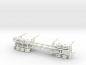 NEW!! 1:160/N-Scale 2- and 3-axle log trailers in White Natural Versatile Plastic