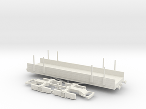 HO/OO CCT Bogie Flatbed V1 Bachmann REDUX in White Natural Versatile Plastic