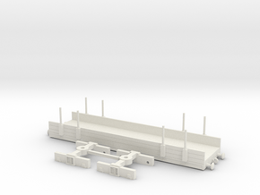 HO/OO CCT Bogie Flatbed V3 Chain REDUX in White Natural Versatile Plastic