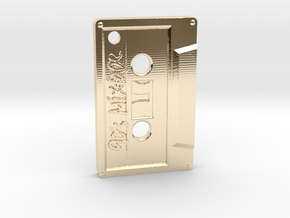 90's Mix Tape in 14k Gold Plated Brass