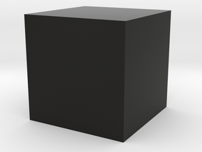 50 mm Cube in Black Natural TPE (SLS)