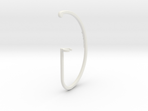 Earbud earhook in White Natural Versatile Plastic