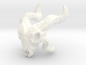 Horned Skull Bone Armor (Motu origins) in White Smooth Versatile Plastic