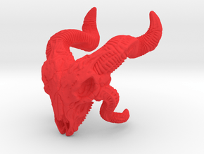 Horned Skull Bone Armor (Motu origins) in Red Smooth Versatile Plastic