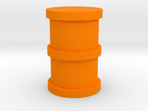Wooden Railway Barrel in Orange Smooth Versatile Plastic