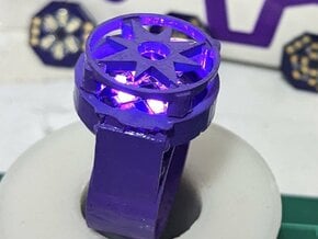 Purple/Love Lanterns Logo in Tan Fine Detail Plastic