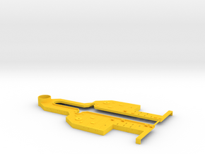 1/350 Super Alsace (Hypothetical) Upper Deck Rear in Yellow Smooth Versatile Plastic