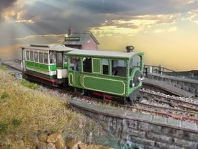 009 Chiemsee-Bahn Steam Tram in Tan Fine Detail Plastic