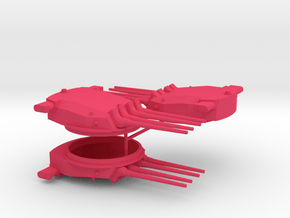 1/350 Super Alsace (Hypothetical) 431mm Turret (3x in Pink Smooth Versatile Plastic