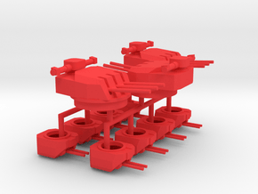 1/350 Super Alsace (Hypothetical) Sec. Armament in Red Smooth Versatile Plastic