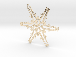 Julianne metal snowflake ornament in 14K Yellow Gold