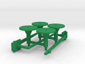 1/350 Super Alsace (Hypothetical) Cranes & Platfor in Green Smooth Versatile Plastic