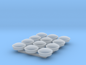 Airjet Car Tank Caps - set of 12 - HOscale in Smooth Fine Detail Plastic