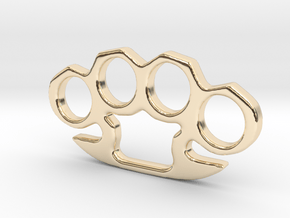 Brass Knuckles Charm Pendant in 14k Gold Plated Brass
