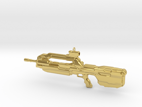 BR85 Battle Rifle Halo 4 Charm Pendant in Polished Brass