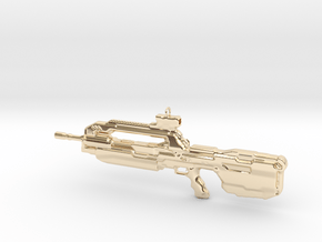 BR85 Battle Rifle Halo 4 Charm Pendant in 14k Gold Plated Brass