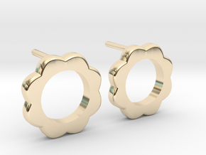 Flower Power - Stud Earrings in 14K Yellow Gold