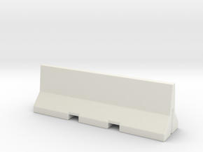 Concrete Road Barrier 1/10, 1/14, 1/18, 1/24  in White Natural Versatile Plastic: 1:14