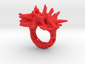 Ring 'Coral' S in Red Smooth Versatile Plastic: 7 / 54