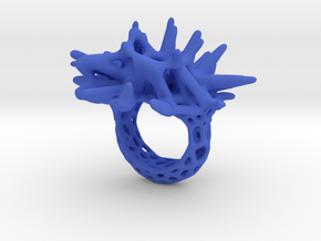 Ring 'Coral' S in Blue Smooth Versatile Plastic: 5 / 49