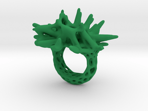 Ring 'Coral' S in Green Smooth Versatile Plastic: 5 / 49