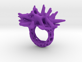 Ring 'Coral' S in Purple Smooth Versatile Plastic: 5 / 49