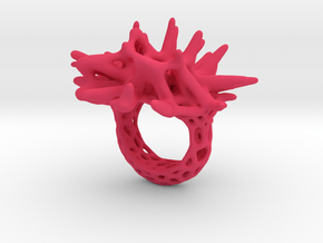 Ring 'Coral' S in Pink Smooth Versatile Plastic: 5 / 49