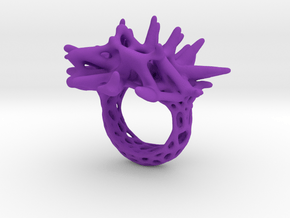 Ring 'Coral' S in Purple Smooth Versatile Plastic: 8 / 56.75