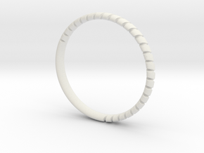 Spine-patterned bracelet | Size 7.9 Inch in White Natural TPE (SLS)