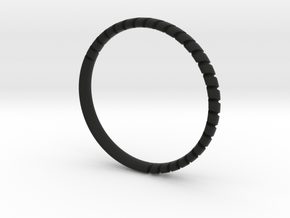 Spine-patterned bracelet | Size 7.9 Inch in Black Natural TPE (SLS)