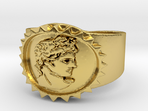 Solar Ring of Apollo (Original) in Polished Brass: 9 / 59