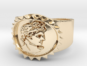 Solar Ring of Apollo (Original) in 14k Gold Plated Brass: 9 / 59