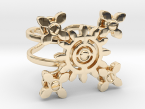 Steampunk gears in 14K Yellow Gold