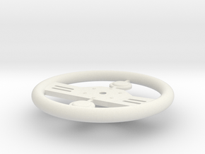 1:10 2-Spoke Steerring Wheel Type202 in White Natural Versatile Plastic
