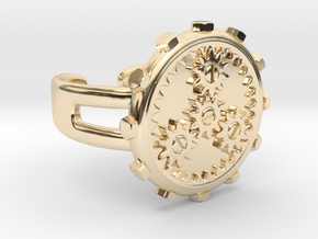 Steampunk gears in 14k Gold Plated Brass