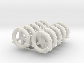 Life Belts in cradle x 10 1/32 in White Natural Versatile Plastic