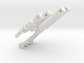 1/64 Wheel Loader-mid frame-short reach-cylinders in White Natural Versatile Plastic