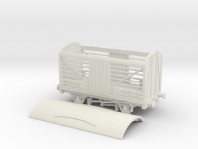 HO/OO Livestock Wagon v2 Chain in White Natural Versatile Plastic