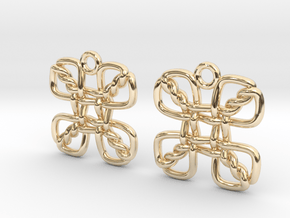 Clover knot in 14k Gold Plated Brass