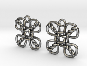 Clover knot in Polished Silver