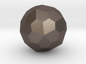 Pentagonal Hexecontahedron in Polished Bronzed Silver Steel