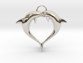 Dolphin Heart in Platinum
