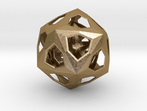 Dice in Polished Gold Steel: Small