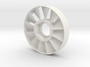 ER-20 Prop-Nut Collet Nut Fan CNC Chip Blower in White Natural Versatile Plastic