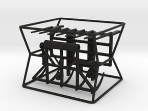 1/64 Wheel Loader- Basket with grapple in Black Natural Versatile Plastic